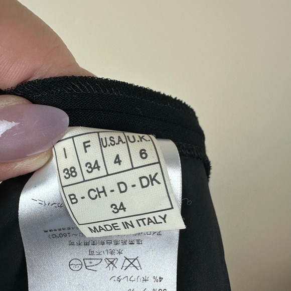 Emilio Pucci Black Wool Sheath Dress Strappy Designer Quiet Luxury Career Preppy - Picture 7 of 16